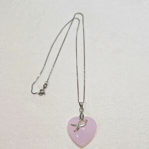 Rose Quartz Pendant 925 Necklace